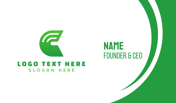 Eco Tech Letter C Business Card Design Image Preview