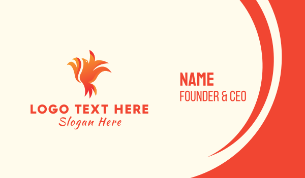 Fiery Phoenix Business Card Design Image Preview
