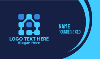 Blue Tech House Business Card Image Preview