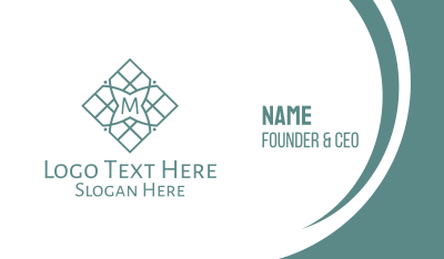 Edgy Tile Lettermark Business Card Image Preview