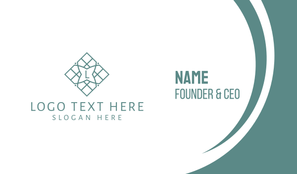 Edgy Tile Lettermark Business Card Design Image Preview