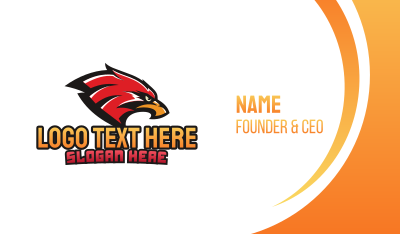 Esports Gaming Eagle Mascot Business Card