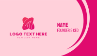Pink Hair Ribbon Business Card  BrandCrowd Business Card Maker
