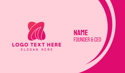 Abstract Pink Letter A  Business Card Image Preview