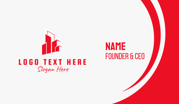 Red Business Tower Business Card Design Image Preview