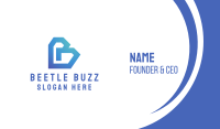 Blue Letter B Business Card Image Preview