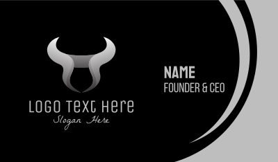 Bull Horn Abstract  Business Card Image Preview