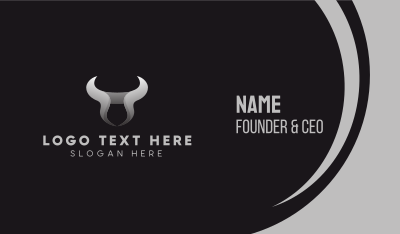 Bull Horn Abstract  Business Card Image Preview