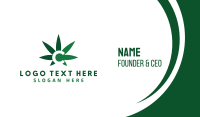 Green Cannabis C Business Card Image Preview