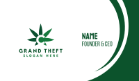 Green Cannabis C Business Card Image Preview
