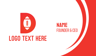 Red D Rugby Business Card