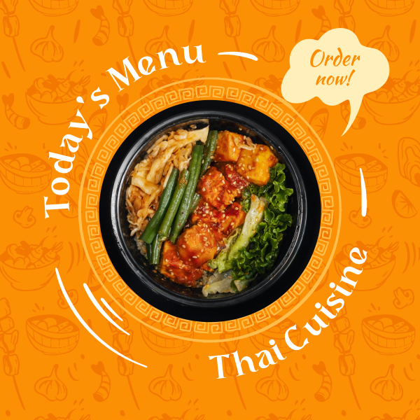 Thai Cuisine Instagram Post Design Image Preview
