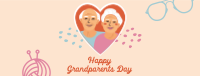 Heart Grandparents Greeting  Facebook cover Image Preview