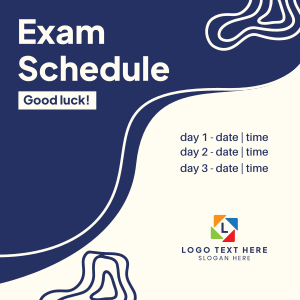 Curvy Divide Exam Schedule Instagram post Image Preview