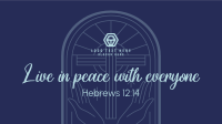 Peace Bible Verse Facebook Event Cover Design