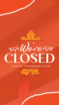 Autumn Thanksgiving We're Closed  Instagram Story Design