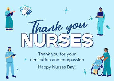 Celebrate Nurses Day Postcard Image Preview