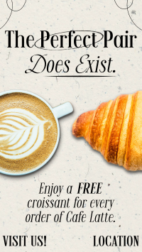 Perfect Coffee Croissant Instagram Reel Design