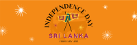 Sri Lanka Independence Badge Twitter Header Design