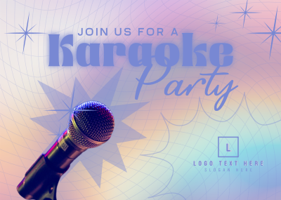 Karaoke Party Postcard Image Preview