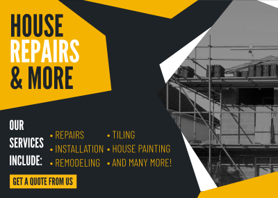 House Repairs Postcard Image Preview