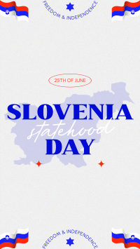 Minimalist Slovenia Statehood Day Facebook story Image Preview