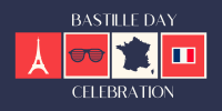 Tiled Bastille Day Twitter Post Design