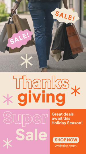 Super Sale this Thanksgiving Instagram story Image Preview