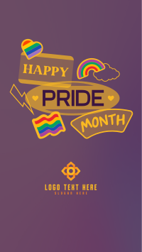 Stick on the Pride Instagram story Image Preview