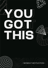Geometric Monday Motivation Poster Image Preview