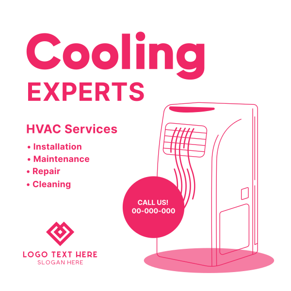 HVAC Services Linkedin Post Design Image Preview