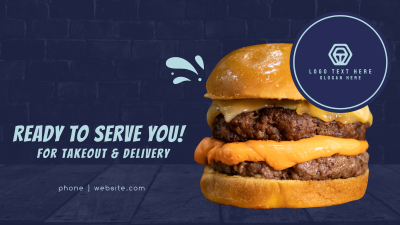 Ready to serve you Facebook event cover Image Preview