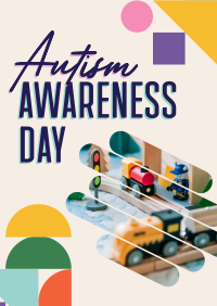Autism Awareness Shapes Flyer Design