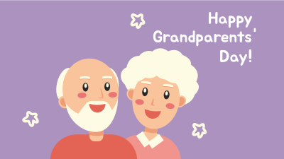 Grandparents Day Illustration Greeting Facebook event cover Image Preview