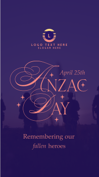 Anzac Day Remembrance TikTok Video Design