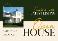 Open House Real Estate Postcard Image Preview