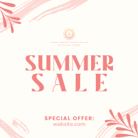 Tropical Summer Sale Instagram Post Design