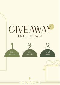 Simple Giveaway Instructions Flyer Design