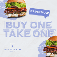 Double Special Burger Instagram Post Design