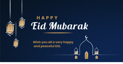 Eid Mubarak Lanterns Facebook ad Image Preview