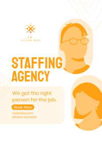 Staffing Agency Booking Poster Image Preview