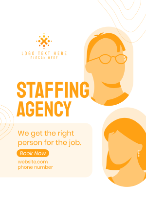 Staffing Agency Booking Poster Image Preview