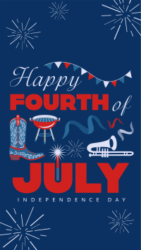 4th of July Illustration TikTok video Image Preview