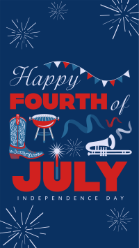 4th of July Illustration TikTok Video Image Preview