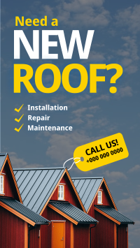 Roofing Service Call Now TikTok video Image Preview