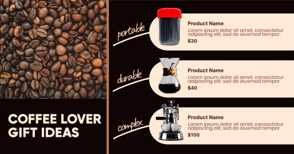 Coffee Gift Ideas Facebook Ad Design
