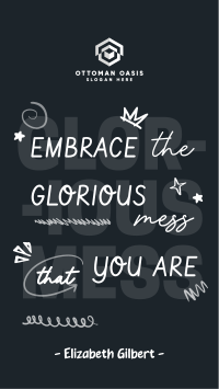 Positive Doodle Quote TikTok Video Image Preview