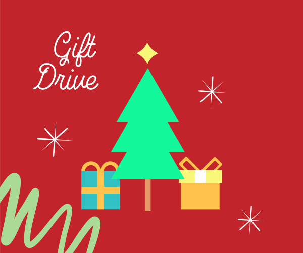 Christmas Gift Drive Facebook Post Design