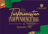 Celebrate Turkmenistan Postcard Design