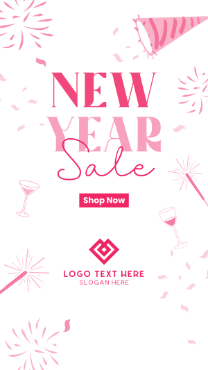 New Year Sparklers Sale Instagram story Image Preview